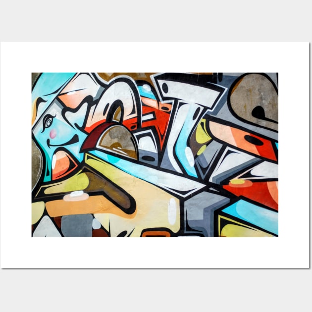 colorful graffiti design Wall Art by Hany Khattab